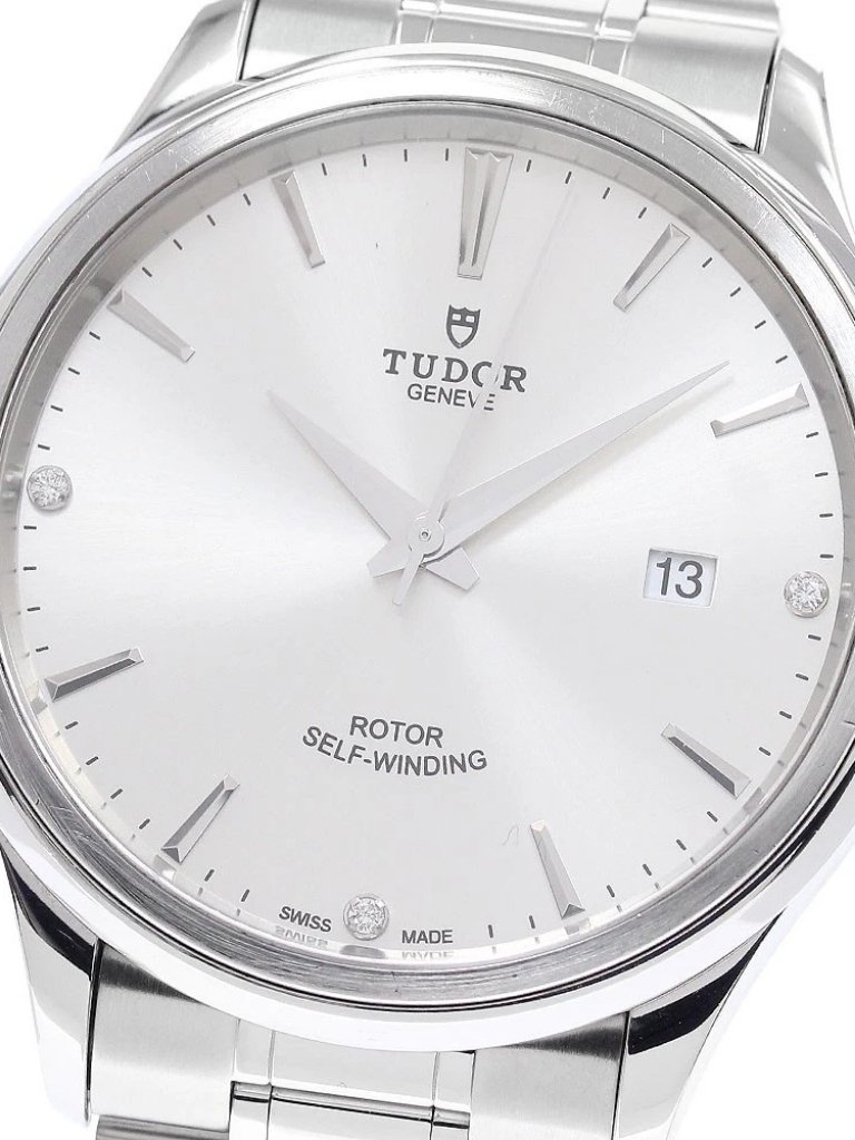 Tudor Style 12700 Date 3p Diamond Silver Dial Automatic Mens Watch942510